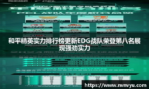 和平精英实力排行榜更新EDG战队荣登第八名展现强劲实力